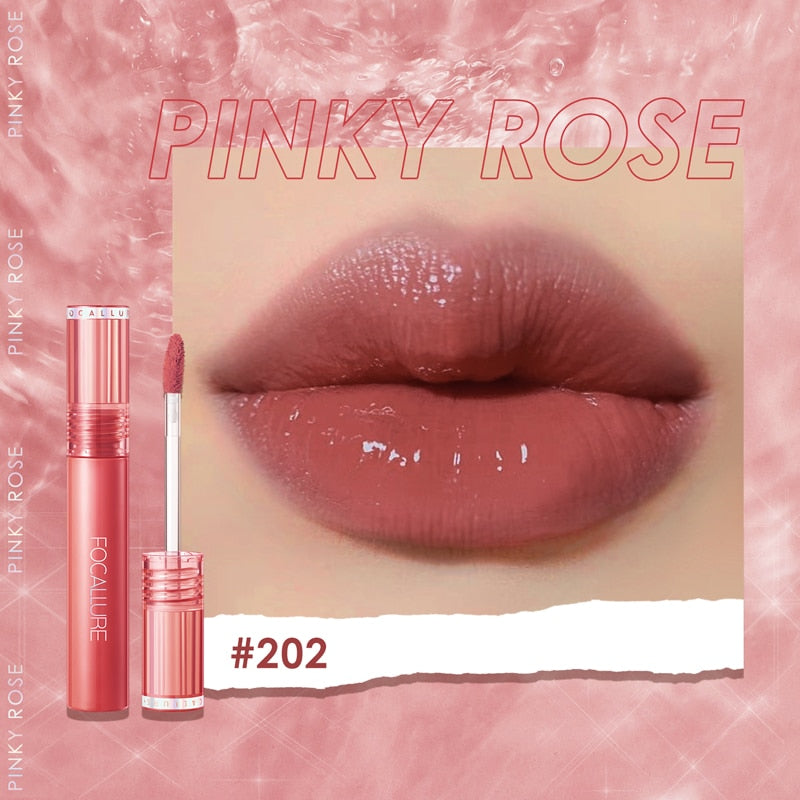 FOCALLURE Shiny Nourish Lipgloss 17 Colors Long-Lasting Glossy Lipstick Waterproof Non-Stick Cup Moisturizing Lip Cosmetic