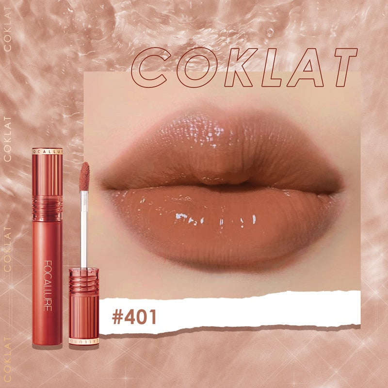 FOCALLURE Shiny Nourish Lipgloss 17 Colors Long-Lasting Glossy Lipstick Waterproof Non-Stick Cup Moisturizing Lip Cosmetic
