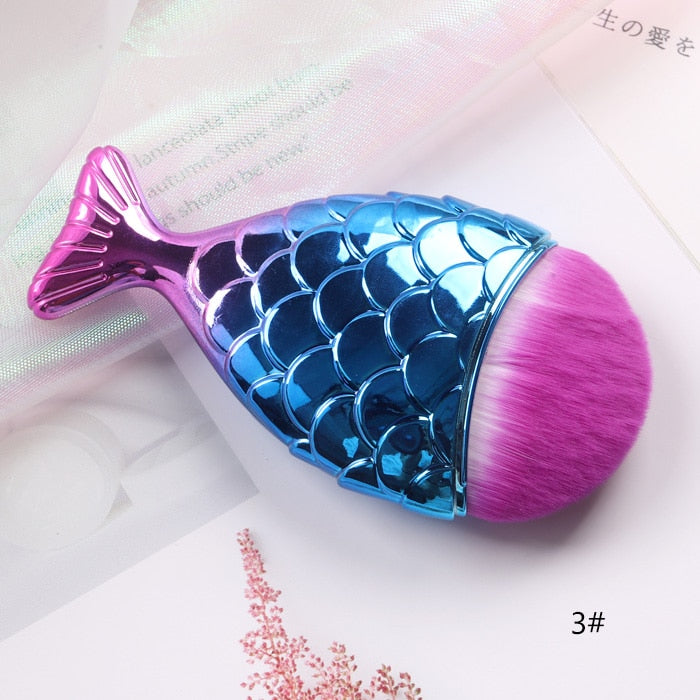 TSZS Popular Round Small Flower Nails Brush Nail Paint Gel Dust Cleaning Brushes Make Up Brush Nail Art Manicure Tool