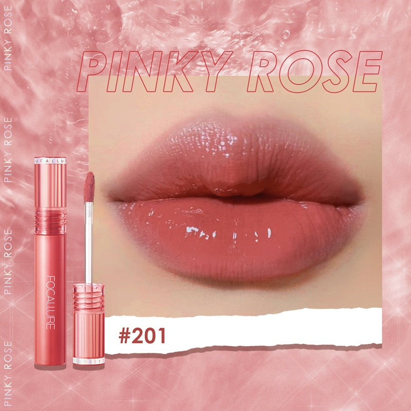 FOCALLURE Shiny Nourish Lipgloss 17 Colors Long-Lasting Glossy Lipstick Waterproof Non-Stick Cup Moisturizing Lip Cosmetic