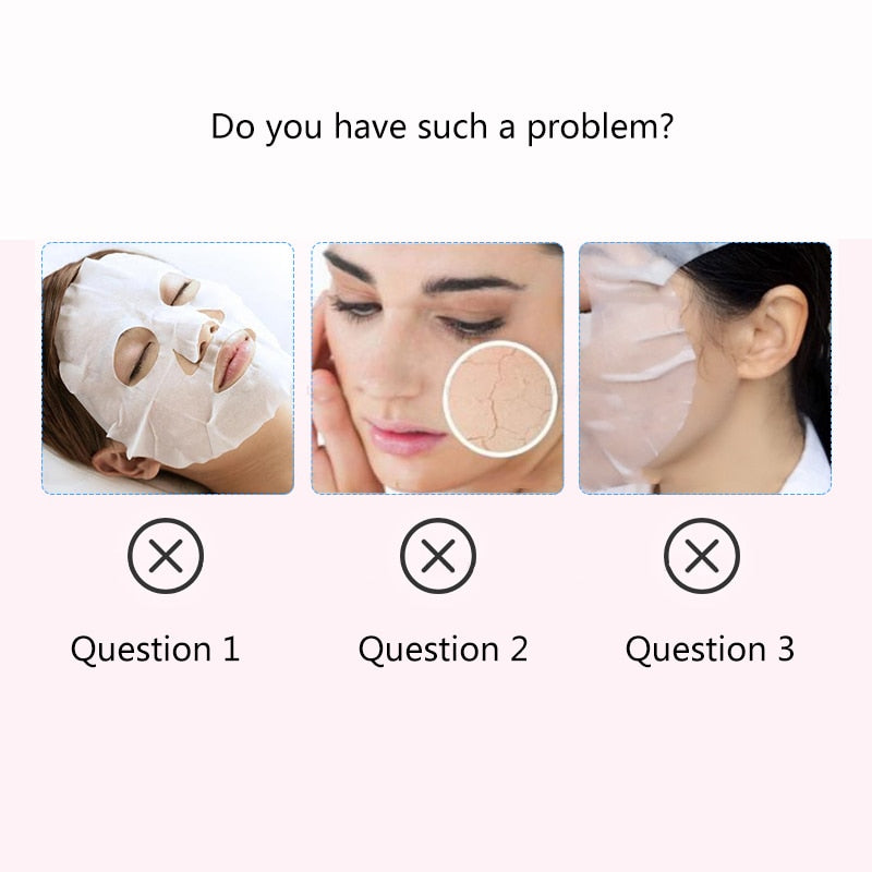 Silicone Face Mask for the Face Sheet Mask Anti-off Mask Ear Fixed Prevent Essence Evaporating Reusable Face Mask Skin Care Tool