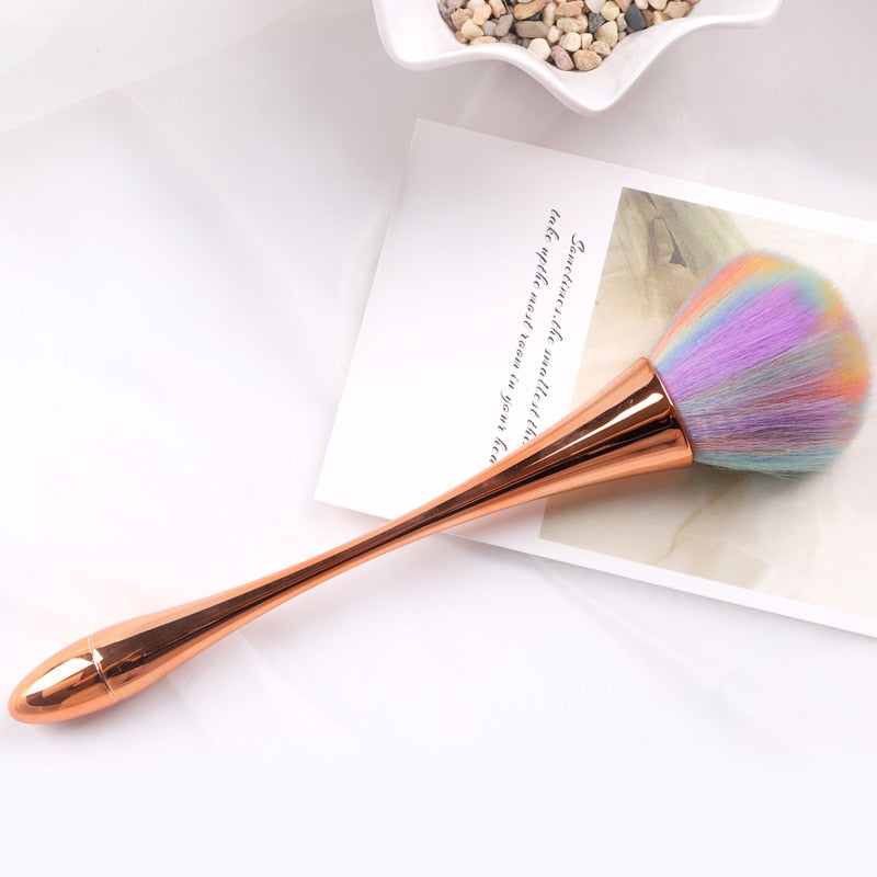 TSZS Popular Round Small Flower Nails Brush Nail Paint Gel Dust Cleaning Brushes Make Up Brush Nail Art Manicure Tool