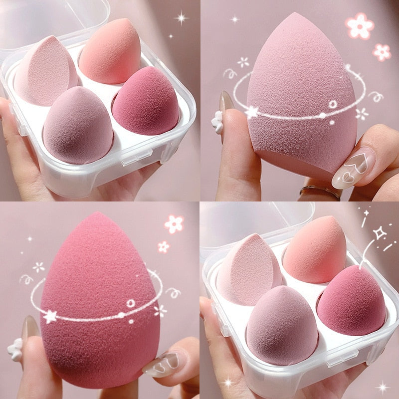 1-4Pcs Makeup Sponge Cosmetic Puff  Make Up Sponge Foundation Powder Professional Makeup Sponge Beauty Cosmetic Tool Accessories