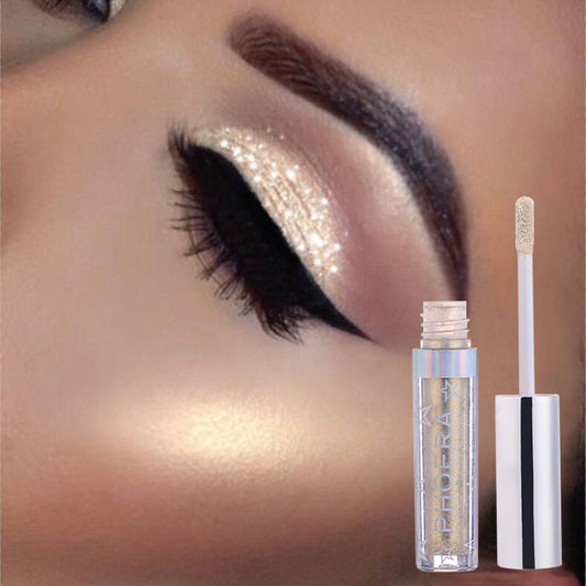 PHOERA Liquid Eyeshadow Metallic Diamond Shiny Eye Liner Pen Eye Shadow Palette Lasting Shimmer Pigmented Eye Shadow Maquillaje