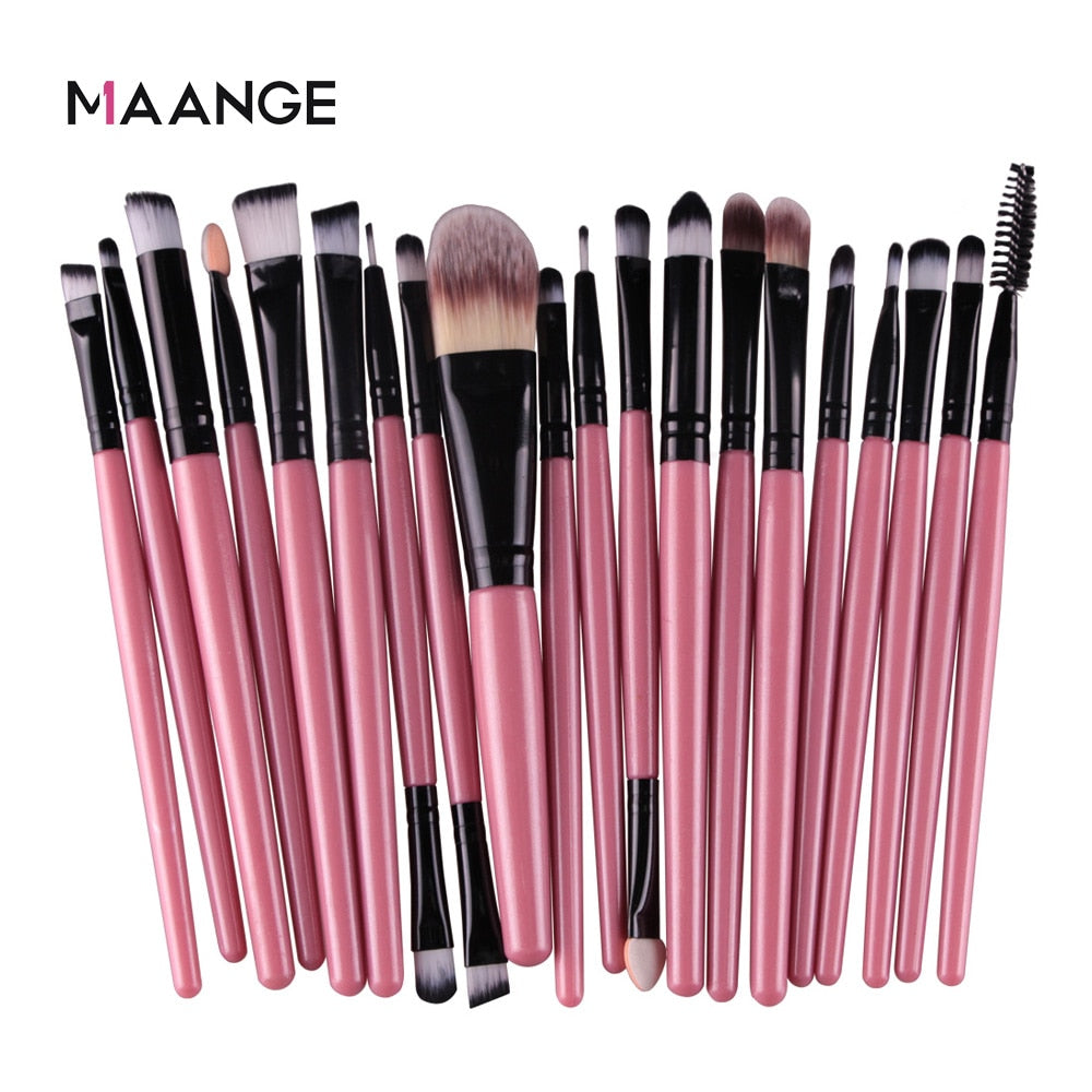 MAANGE 3/20 Pcs Makeup Brush Set Pro Eyeshadow Blending Foundation Powder Eyebrow Brush Double Head Brush Beauty Make Up Kits