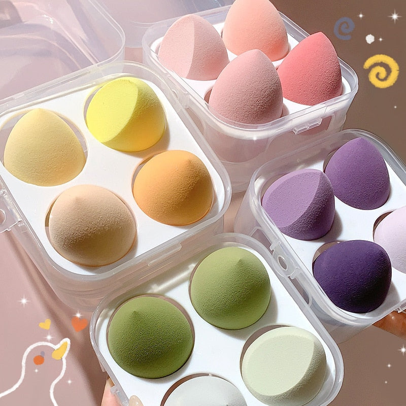 1-4Pcs Makeup Sponge Cosmetic Puff  Make Up Sponge Foundation Powder Professional Makeup Sponge Beauty Cosmetic Tool Accessories