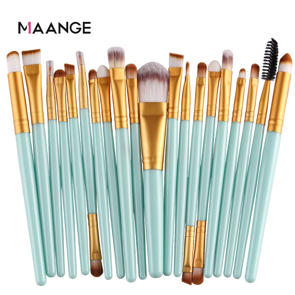 MAANGE 3/20 Pcs Makeup Brush Set Pro Eyeshadow Blending Foundation Powder Eyebrow Brush Double Head Brush Beauty Make Up Kits
