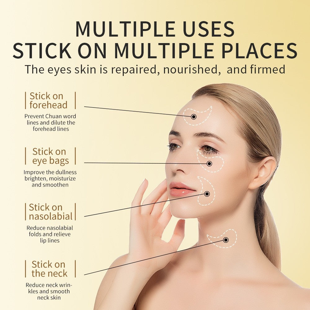 60Pcs Hydrating Moisturizing Eye Mask Dilution Dark Circle Eye Patches Anti-Aging Anti-Wrinkles Collagen Korean Cosmetics TSLM1
